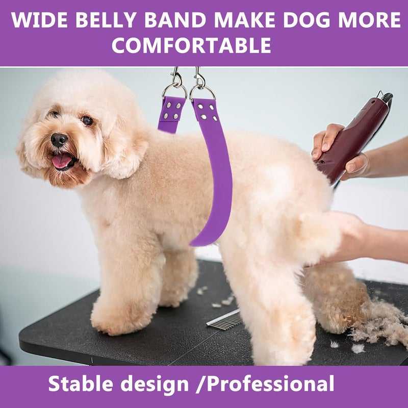 DISCPETSEC Dog Grooming Belly Band - Pet Grooming Belly Straps Pink Groomer Belly Support 2" Wide Waterproof Strong PVC Dogs Loop with Adjustable Connector Groom Restraint for Pets Bathing Salon (Pink-Short) - Image 5